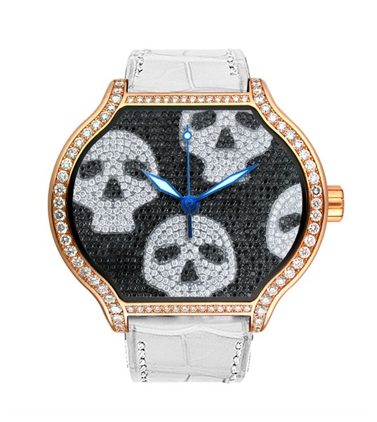 Replica DeLaCour City Medium Heart Rider Skulls Rose Gold WAPG0261-1008 Replica Watch